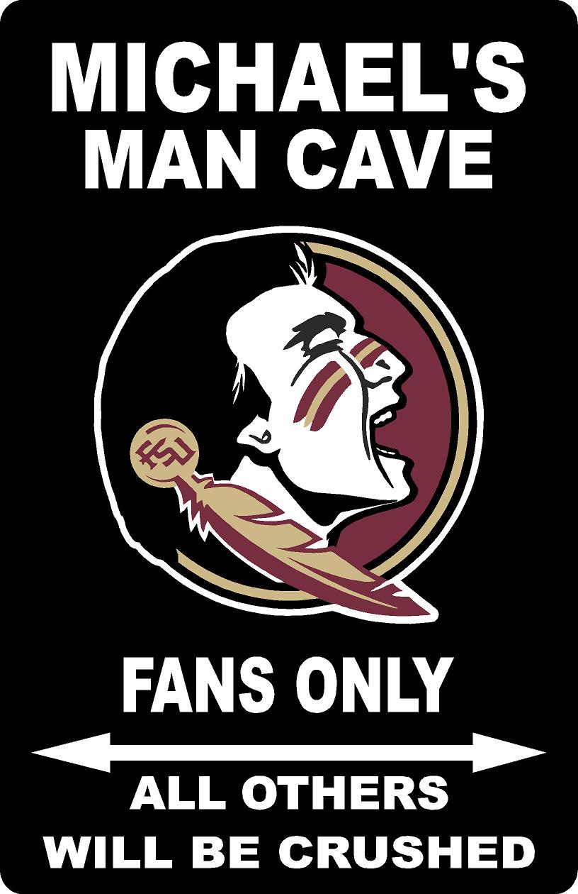 FSU Personalized Metal sign 12"x18 or 8"x12"
