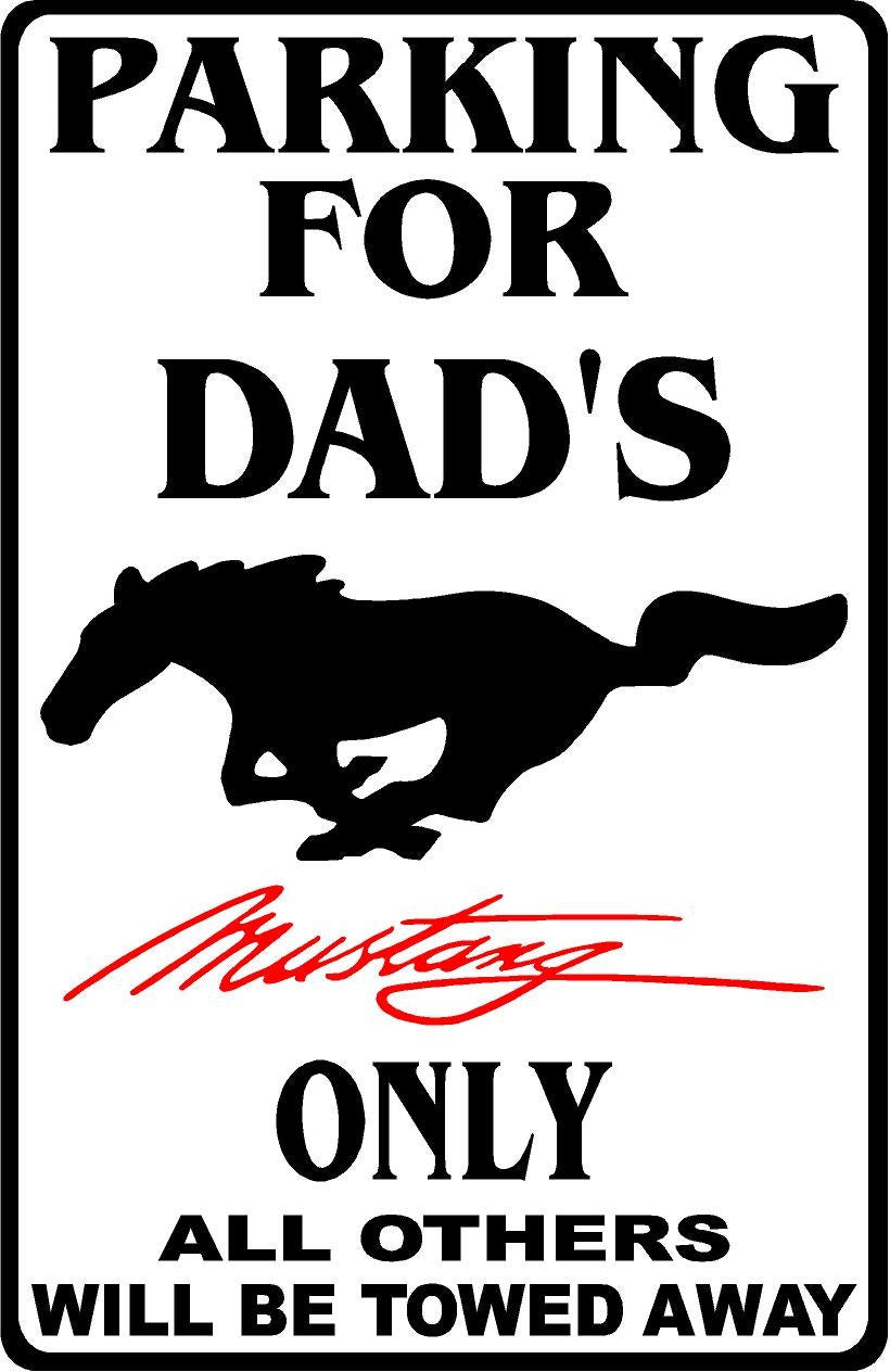 Parking for Mustang Personalized Metal Sign 12"x18"