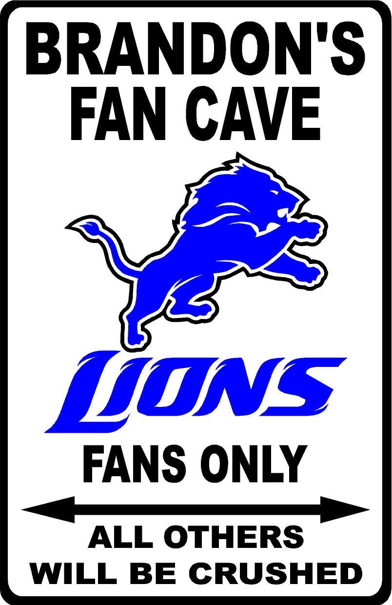 Lions Personalized Metal Sign 12"x18"