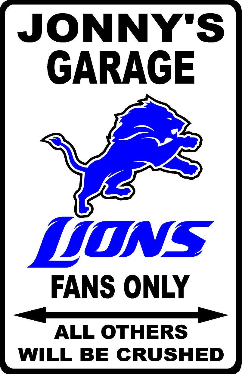 Lions Personalized Metal Sign 12"x18"