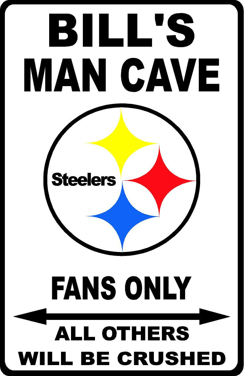 Steelers Personalized Metal Sign 12"x18"