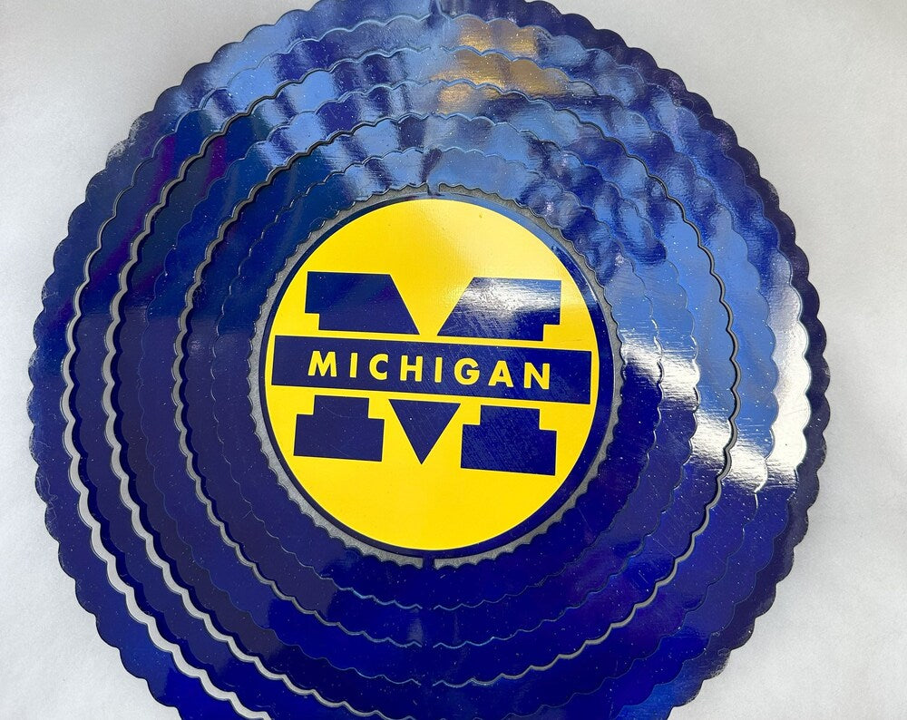 Michigan Wolverines Metal Wind Spinner