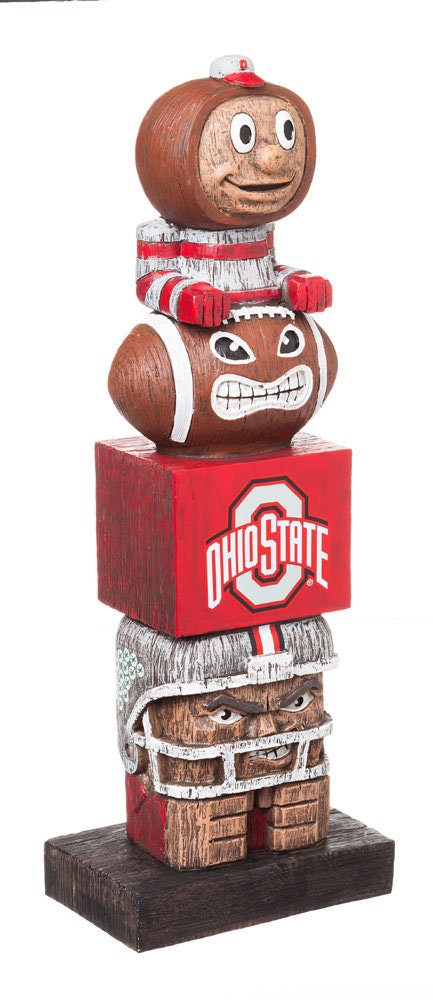 Ohio State Tiki Totem 16" Outdoor Home Garden Statue