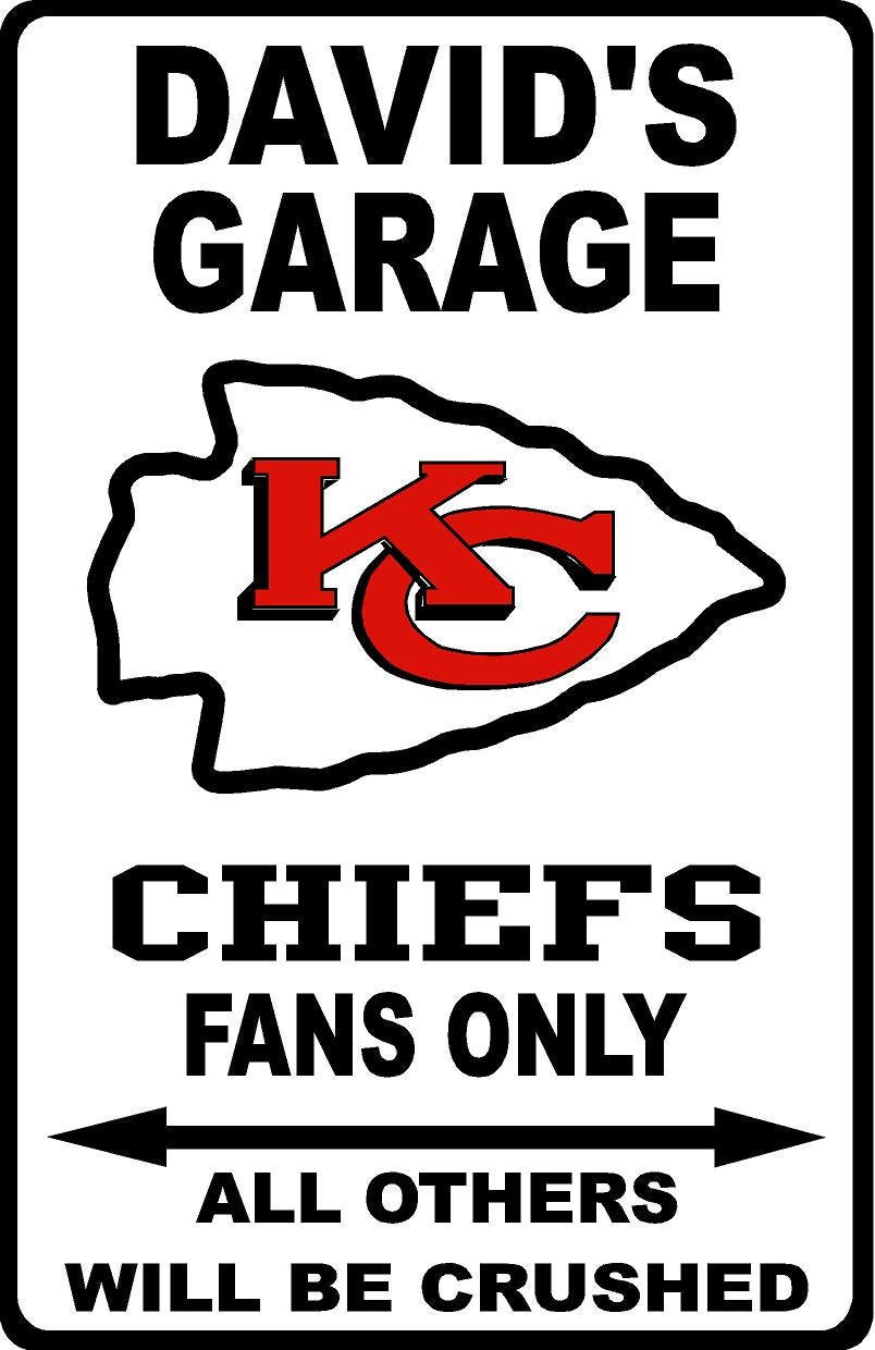 Kansas City Chiefs Personalized Metal Sign 12"x18"