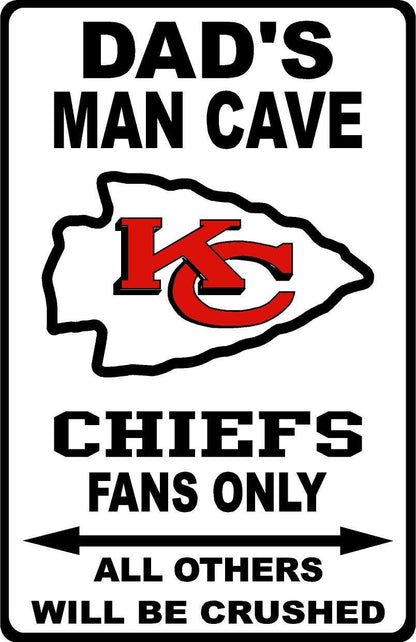 Kansas City Chiefs Personalized Metal Sign 12"x18"