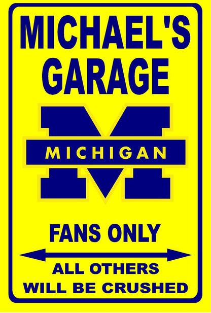 Michigan Wolverines Personalized Metal sign 12"x18 or 8"x12"