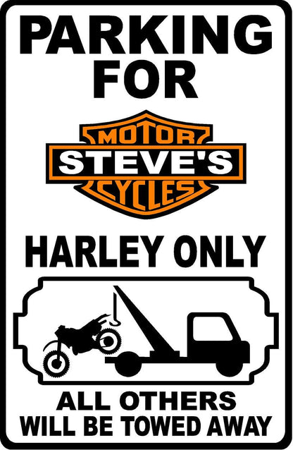 Harley Personalized Parking Metal Sign 12"x18"