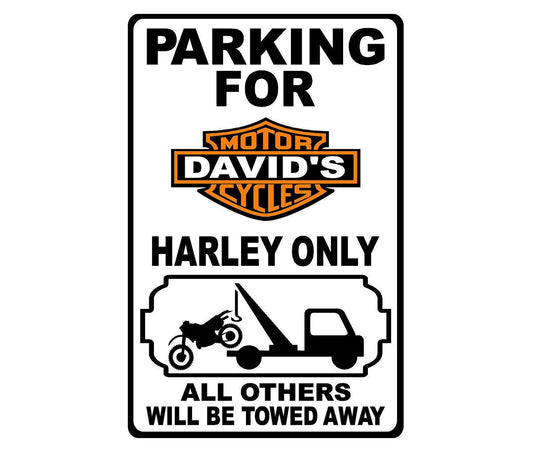 Harley Personalized Parking Metal Sign 12"x18"