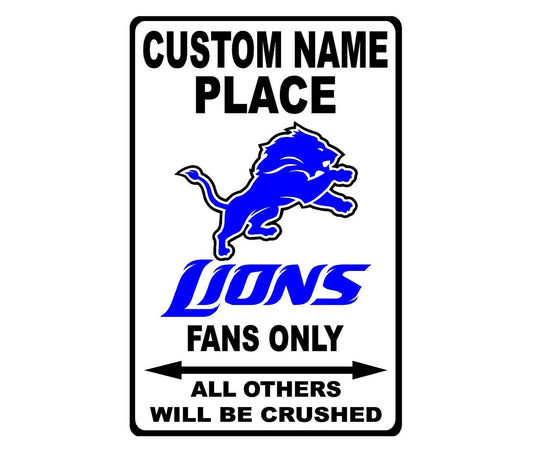 Lions Personalized Metal Sign 12"x18"