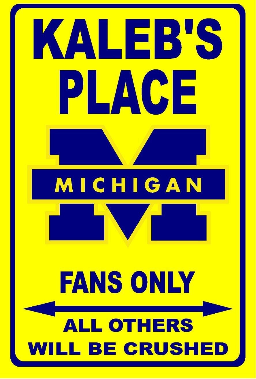 Michigan Wolverines Personalized Metal sign 12"x18 or 8"x12"