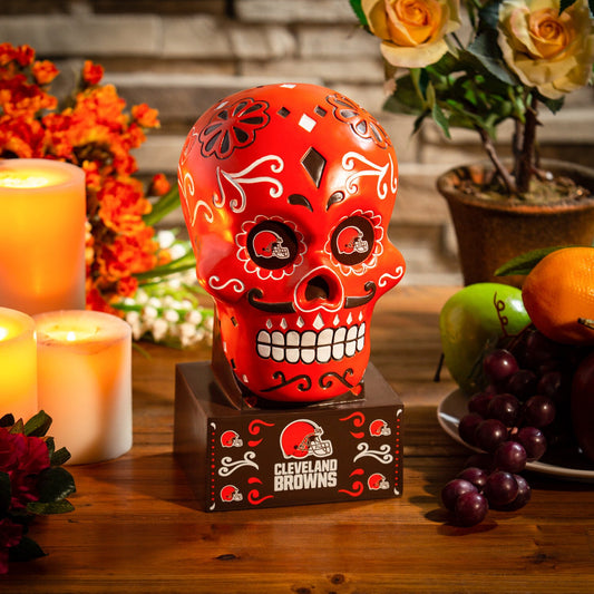 Cleveland Browns Sugar Skull Statue