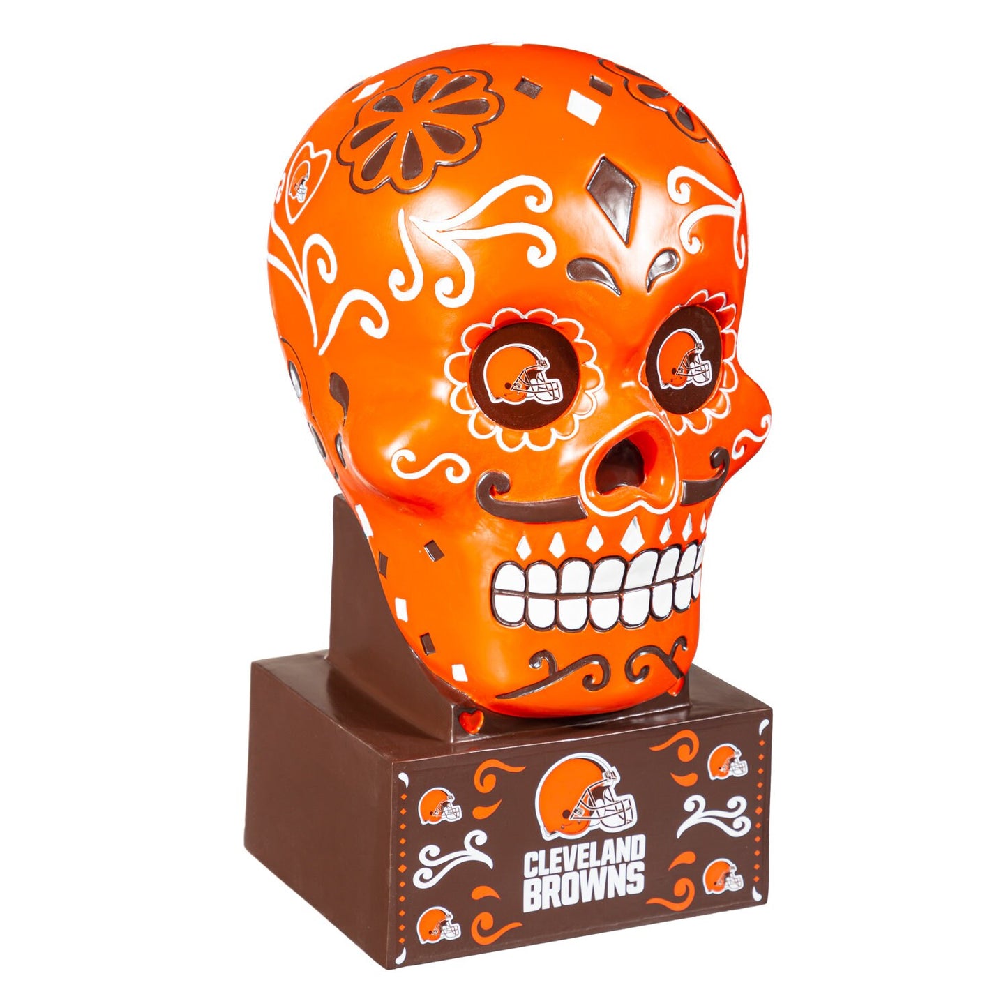 Cleveland Browns Sugar Skull Statue